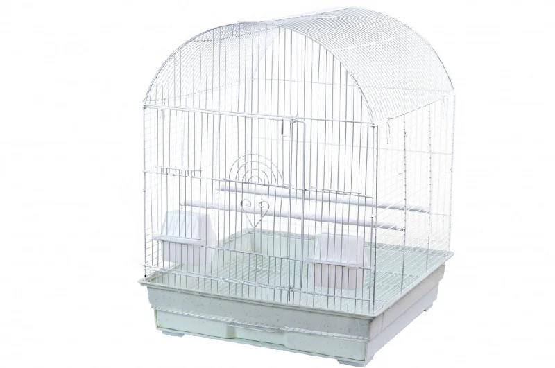 A & E Round Cage White Bird Cage