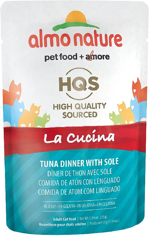 Almo Nature HQS La Cucina Tuna Dinner With Sole In Jelly Wet Cat Food Packets