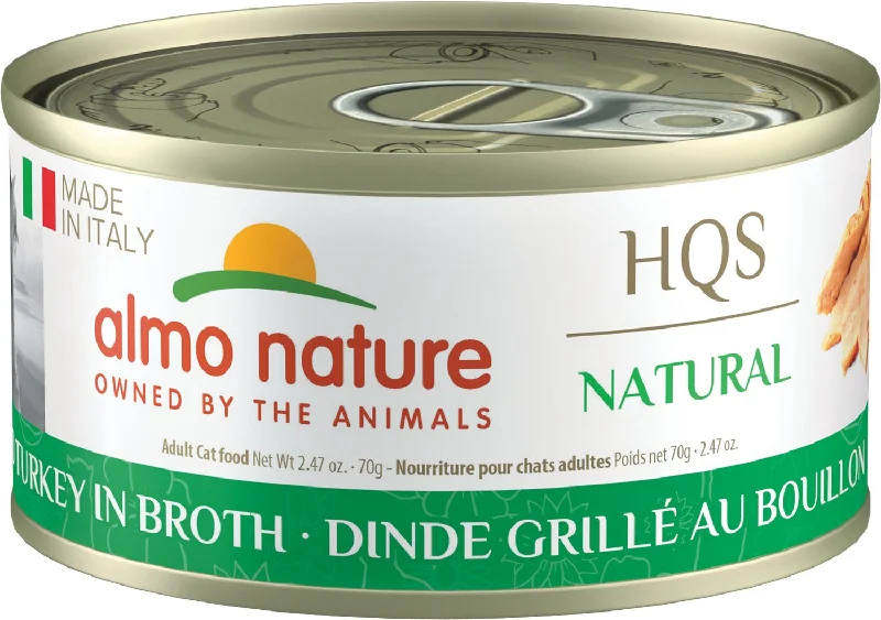 Almo Nature HQS Made in Italy Grilled Turkey In Broth Canned Cat Food