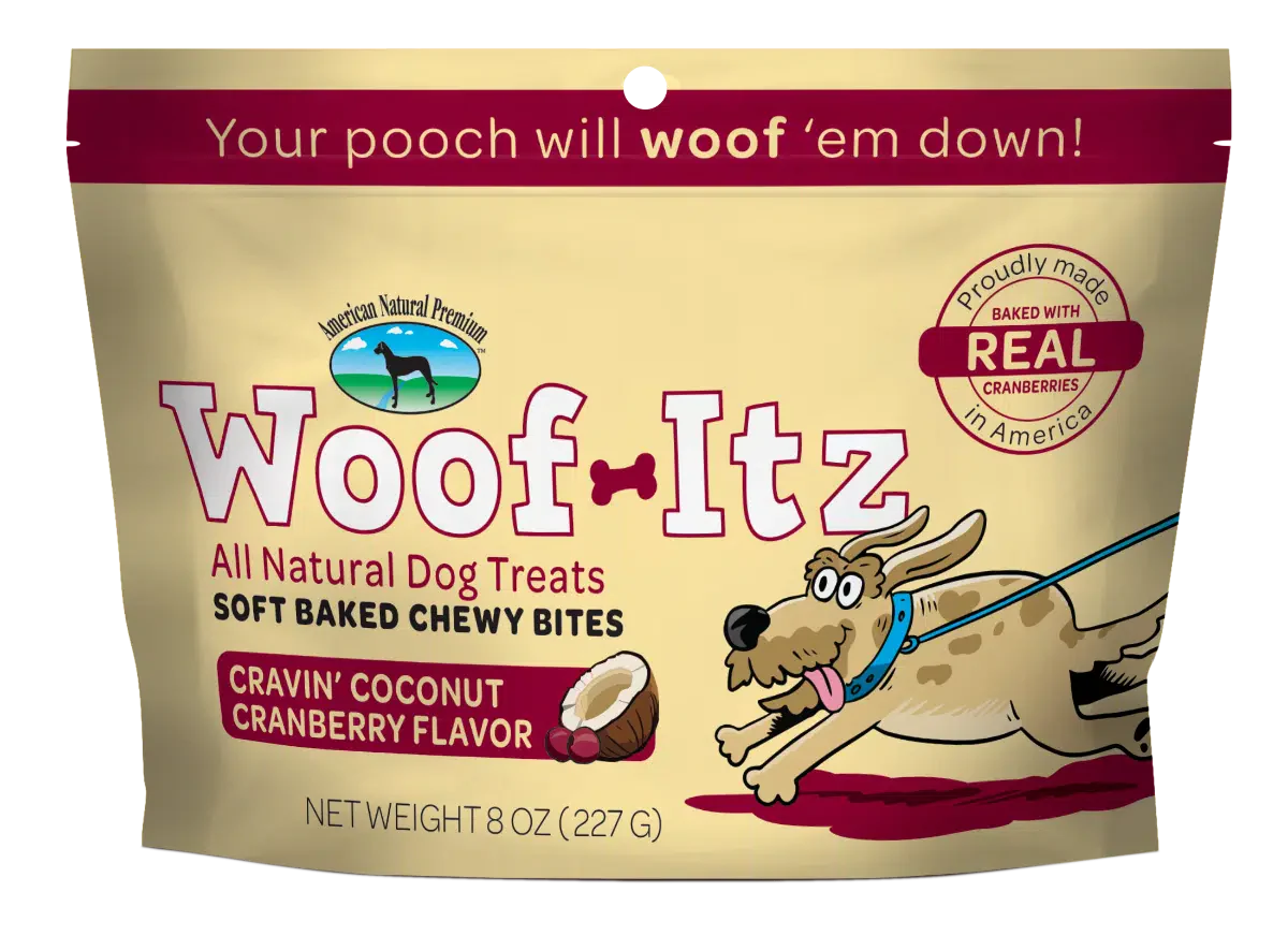 American Natural Premium Woof-Itz Cravin' Coconut Cranberry Dog Treat (8 oz (227 Grams))