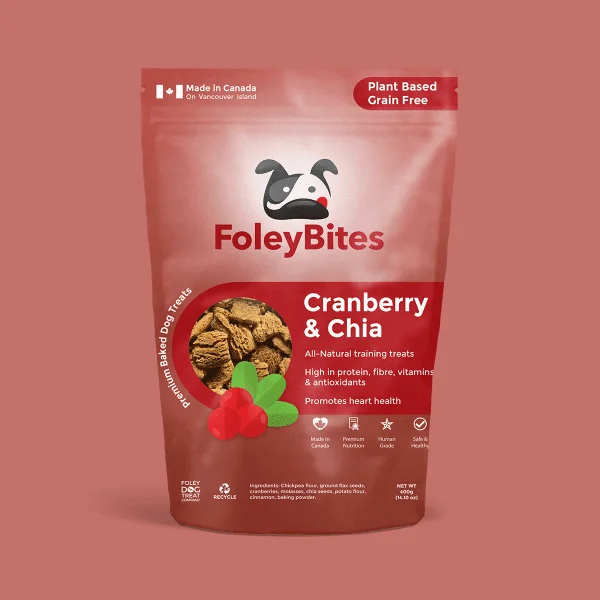 Foley Bites Cranberry & Chia Premium Baked Dog Treats