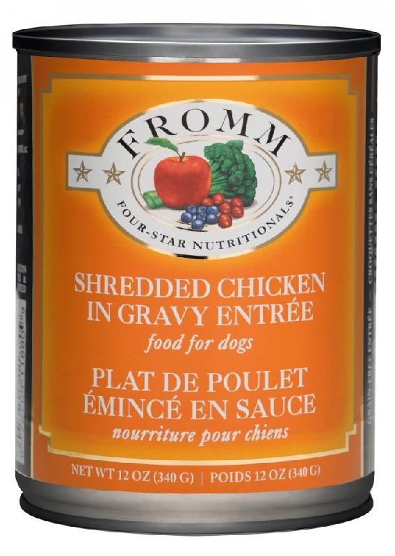 Fromm Four Star Canned Shredded Chicken in Gravy Entree Dog Food