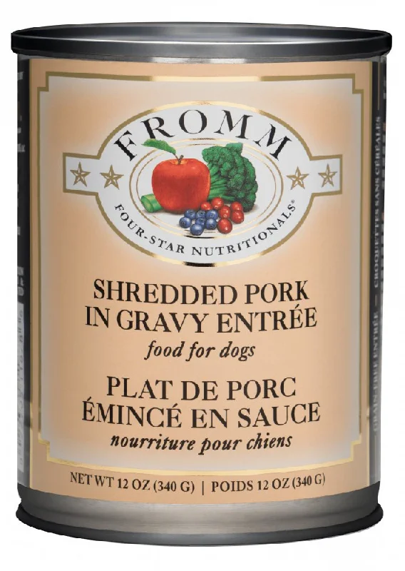 Fromm Four Star Canned Shredded Pork in Gravy Entree Dog Food