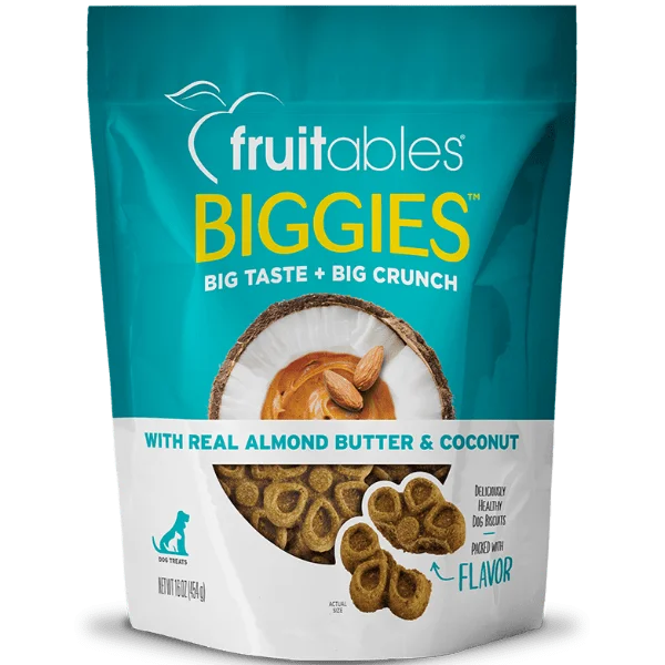 Fruitables Biggies Almond Butter & Coconut Dog Treats