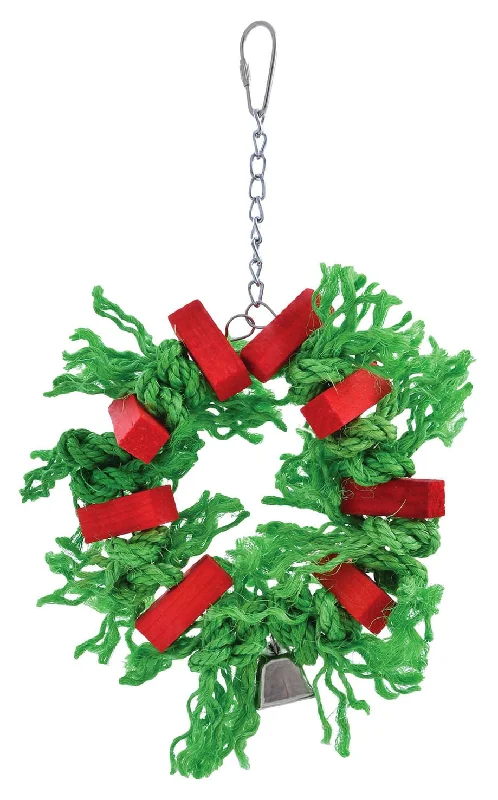 Holiday Sisal Wreath Bird Toy