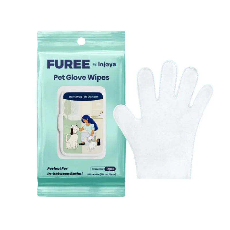 Injoya Hypoallergenic Pet Glove Wipes for Dogs (Pack Size: 12 glove wipes)