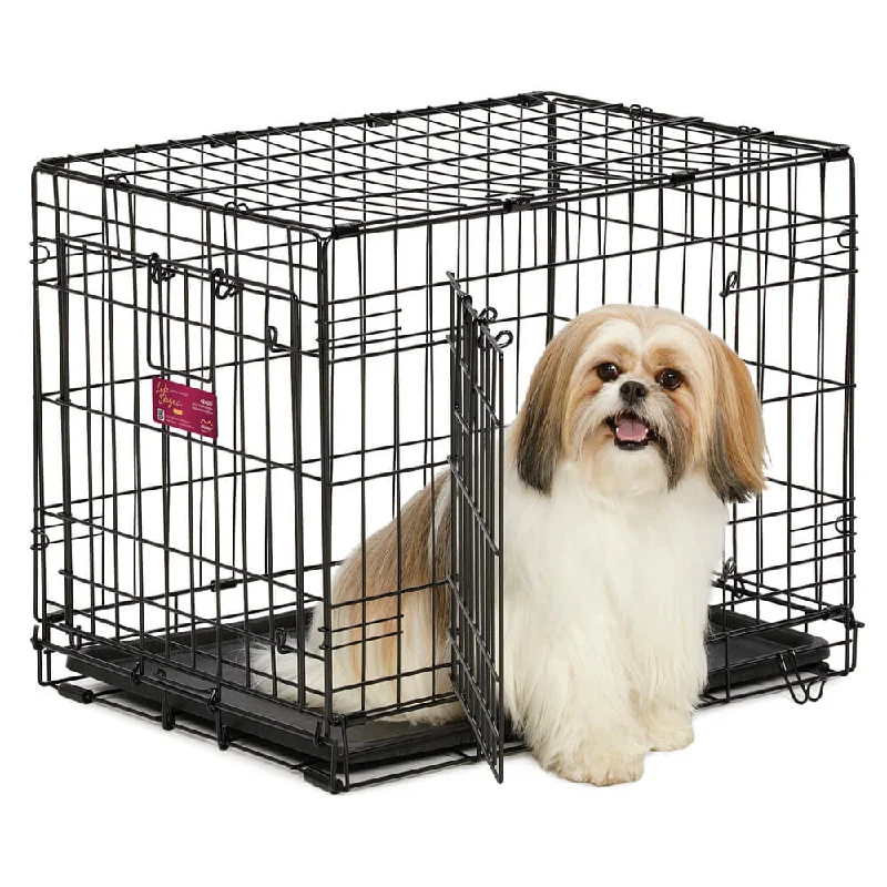 Life Stages ACE Double Door Crate for Dogs, Black, Small, 24"