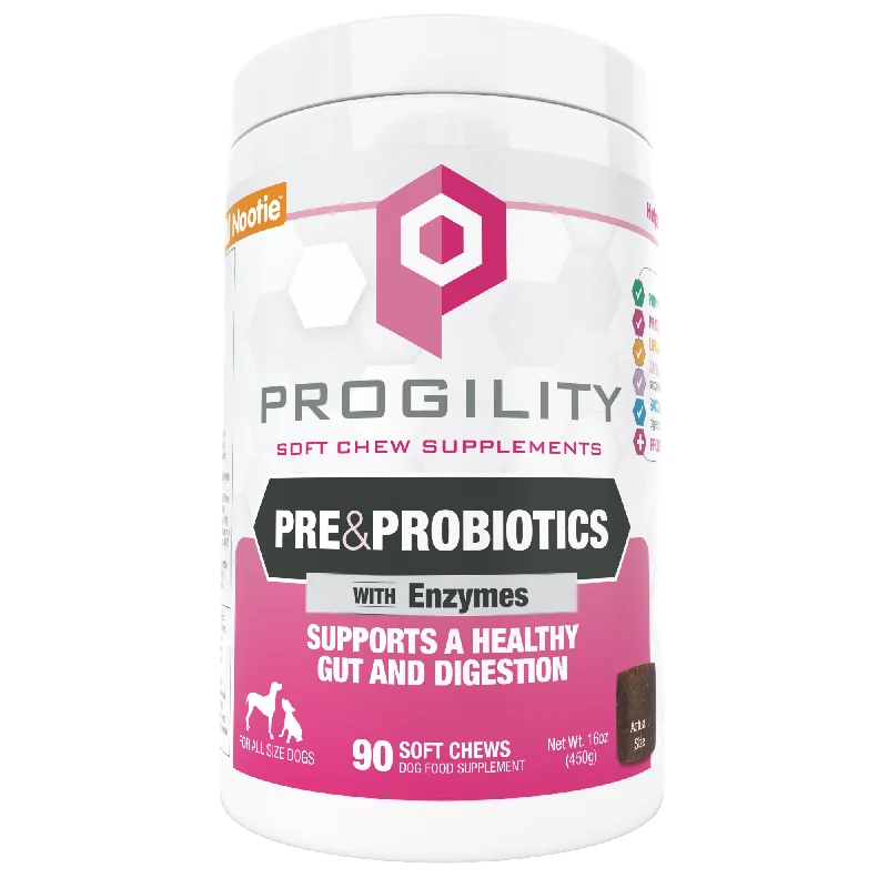 Nootie Progility Pre & Probiotics Soft Chew Supplement For Dogs (90 Count)