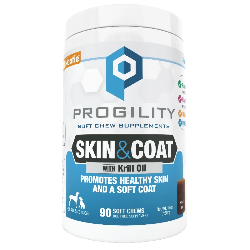 Nootie Progility Skin & Coat Soft Chew Supplement For Dogs (90 Count)