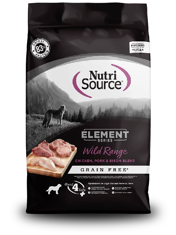 Nutrisource Element Series Grain Free Wild Range Chicken/Pork and Bison Dog Food