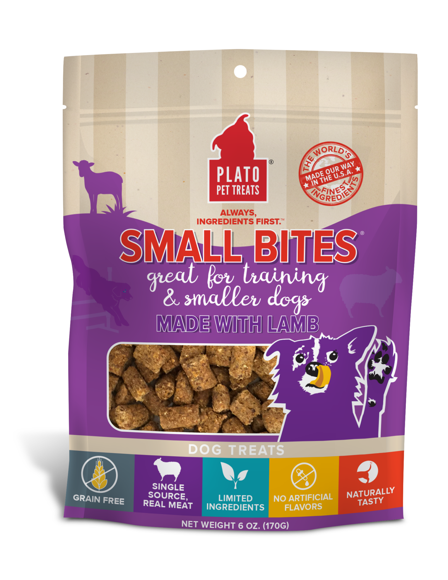 Plato Small Bites Lamb Dog Treats