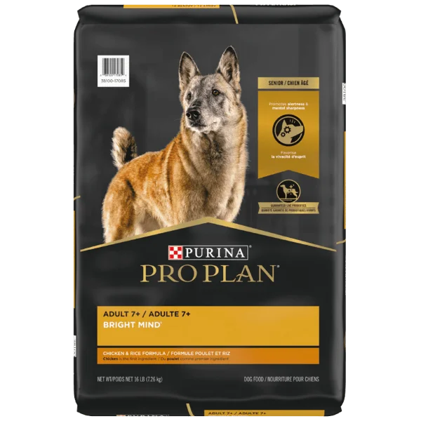 Purina Pro Plan Adult 7+ Bright Mind Chicken & Rice Dry Dog Food, 16lb