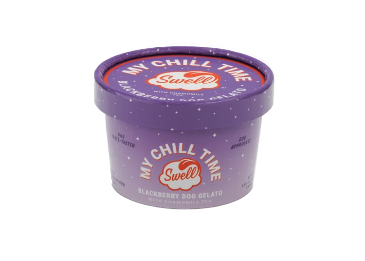 Swell My Chill Time Blackberry with Chamomile Tea Frozen Gelato Dog Treat (4.5 oz)