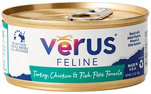 Verus Feline Turkey, Chicken & Fish Pâté Formula Grain-Inclusive Canned Cat Food