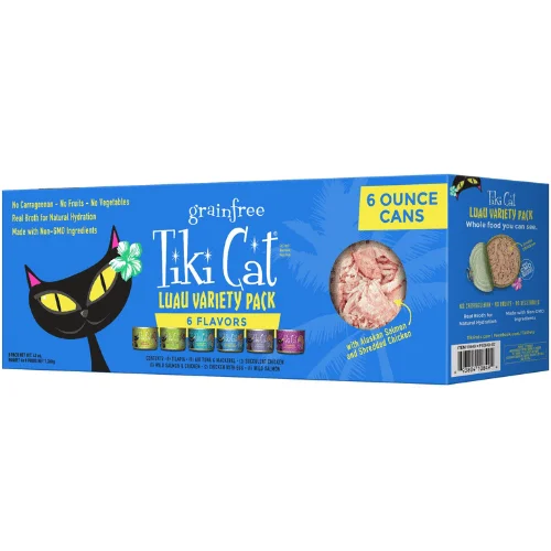 Canned Cat Food - LUAU - Variety Pack - 6 oz can, case of 8