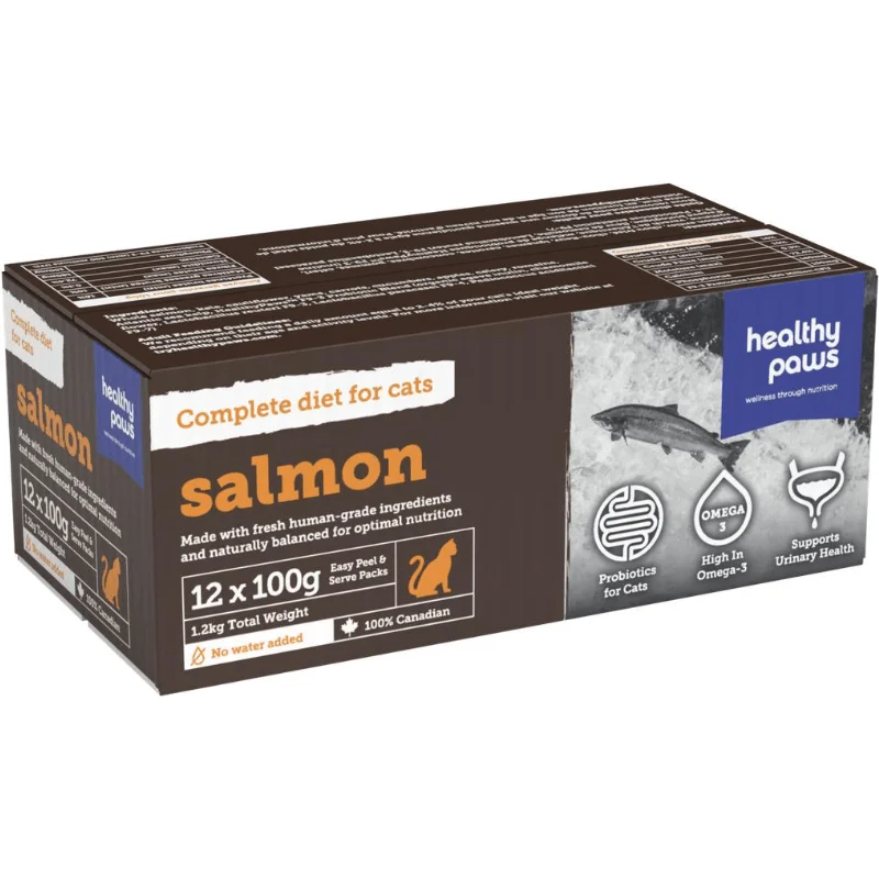 Frozen Raw Cat Food - Salmon - 12 × 100 g