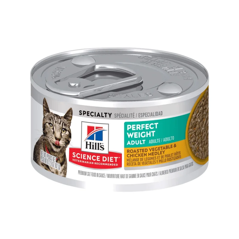 Canned Cat Food - PERFECT WEIGHT - Roasted Vegetable & Chicken Medley - Adult - 2.9 oz