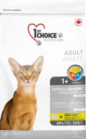 1st Choice Nutrition Hypoallergenic All Breeds Adult Cat Duck (1 + year)