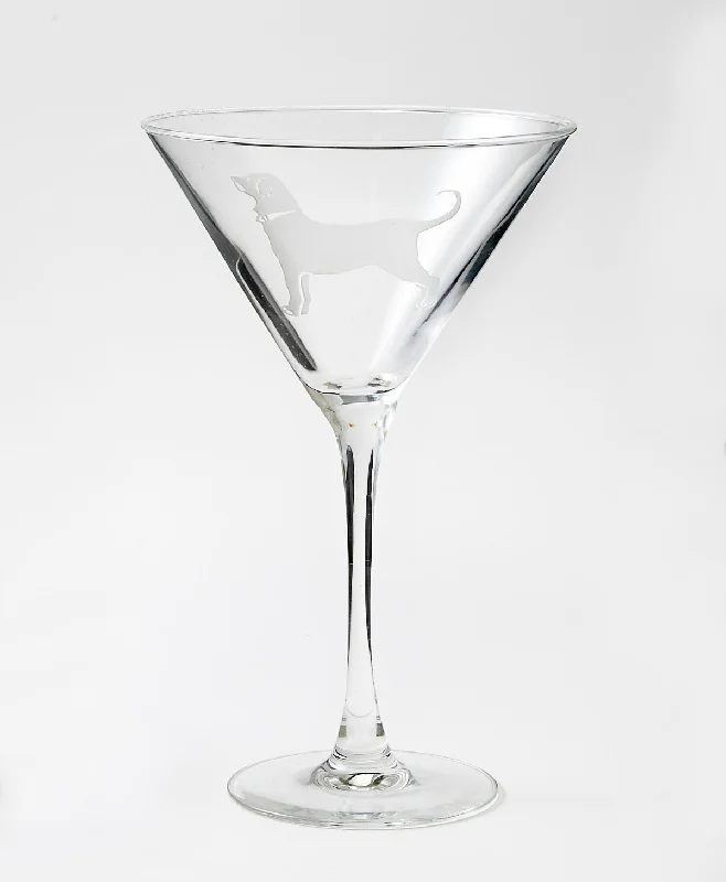 Etched Martini Glass