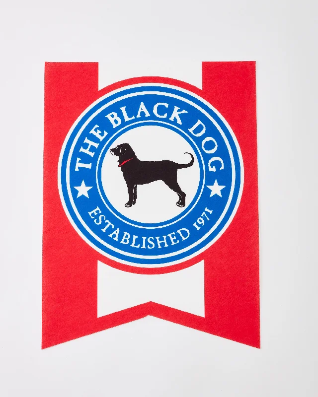 Black Dog Dovetail Hanging Banner