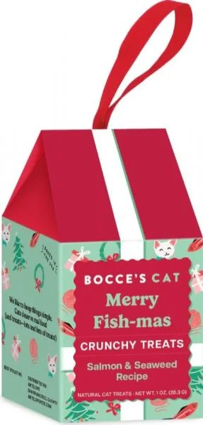 Bocce Bakery Cat Holiday Merry Fish-Mas Ornament