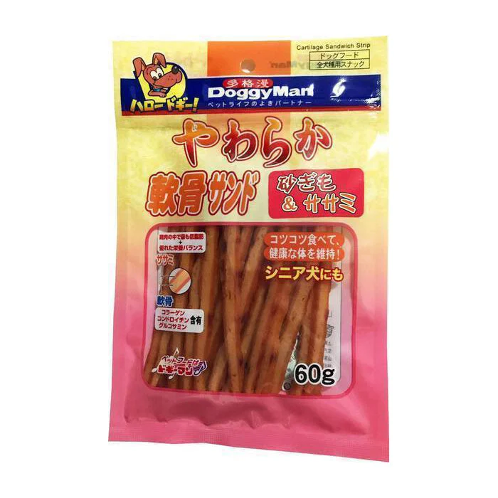 DoggyMan Cartilage Sandwich Strip Chicken & Gizzard 60g