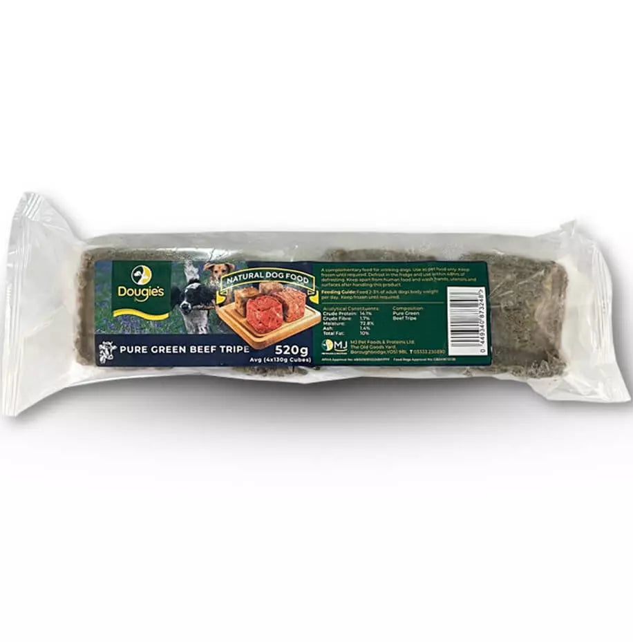 DOUGIES PETFOOD PURE GREEN BEEF TRIPE 520G