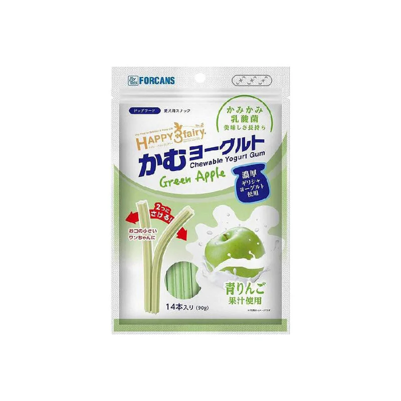 Forcans Happy 3 Fairy Chewable Yogurt Gum - Green Apple 90g