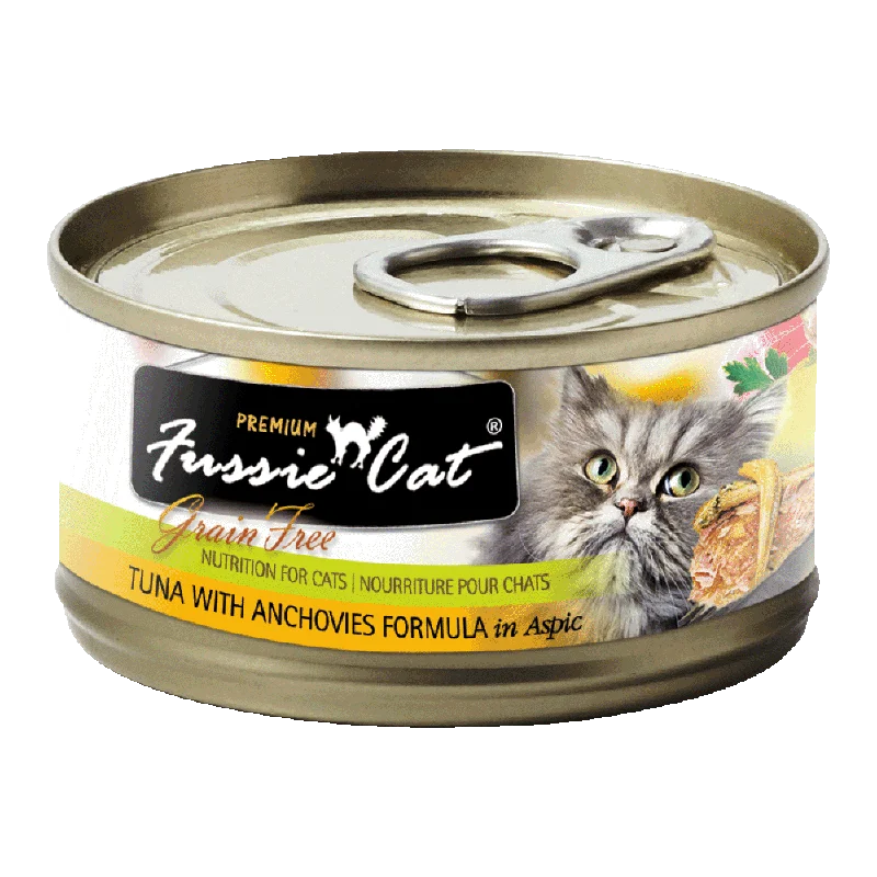 Fussie Cat Black Label Tuna with Anchovy in Aspic 80g