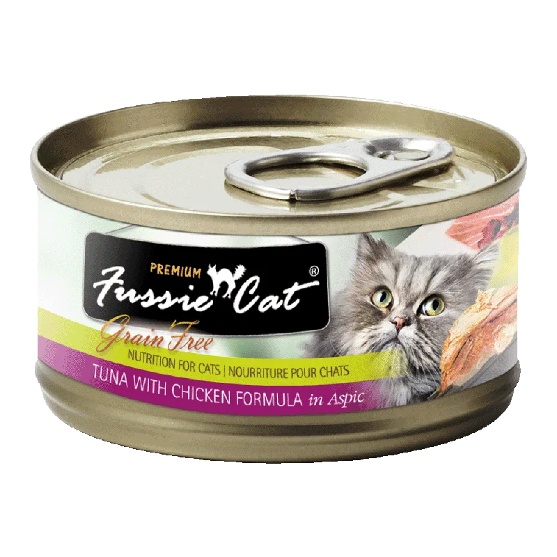 Fussie Cat Black Label Tuna with Chicken in Aspic 80g