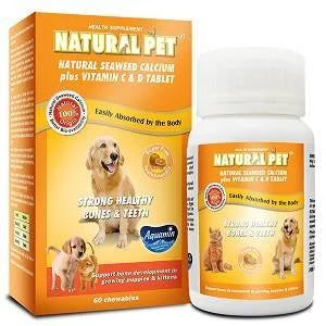 Natural Pet - Natural Seaweed Calcium Plus Vit C & D Tablet 60cts