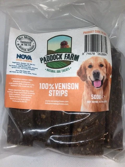 NOVA 100% VENISON STRIPS 500G