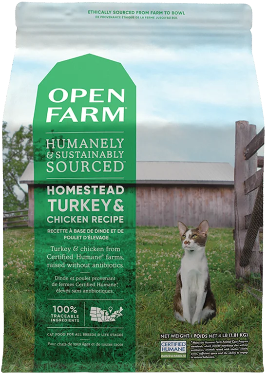 Open Farm Cat Homestead Turkey and Chicken 4lb