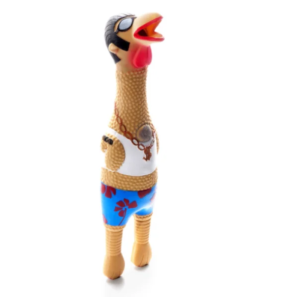 Outward Hound Squawkers Christmas Earl Latex Rubber Chicken Large