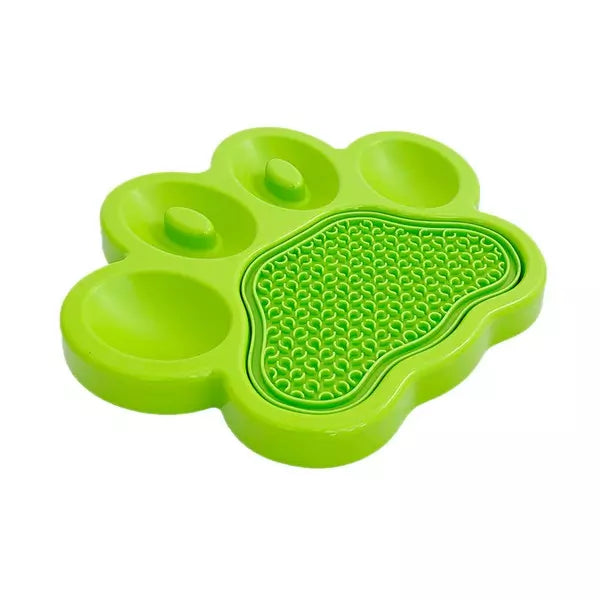 PAW 2-IN-1 FEEDER AND LICK BOWL GREEN