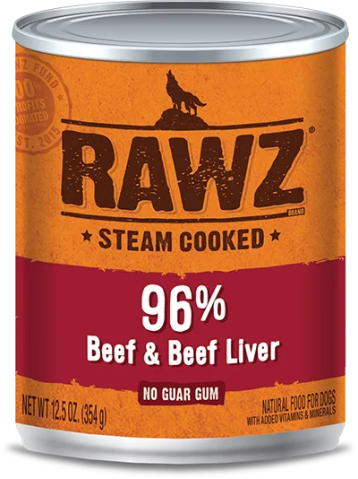 Rawz Dog Beef & Beef Liver Can 12.5oz