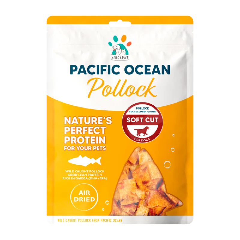 Singapaw Dog Pacific Ocean Air Dried Pollock With Sea Cucumber Flower Soft Cut