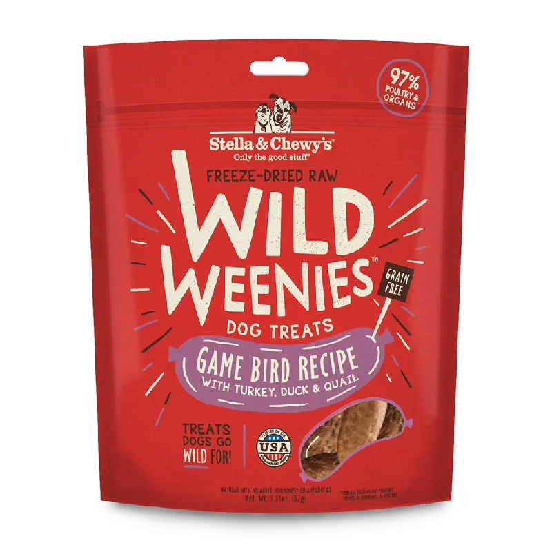 Stella & Chewy's Dog Treat - Wild Weenies Game Bird Recipe 3.25oz