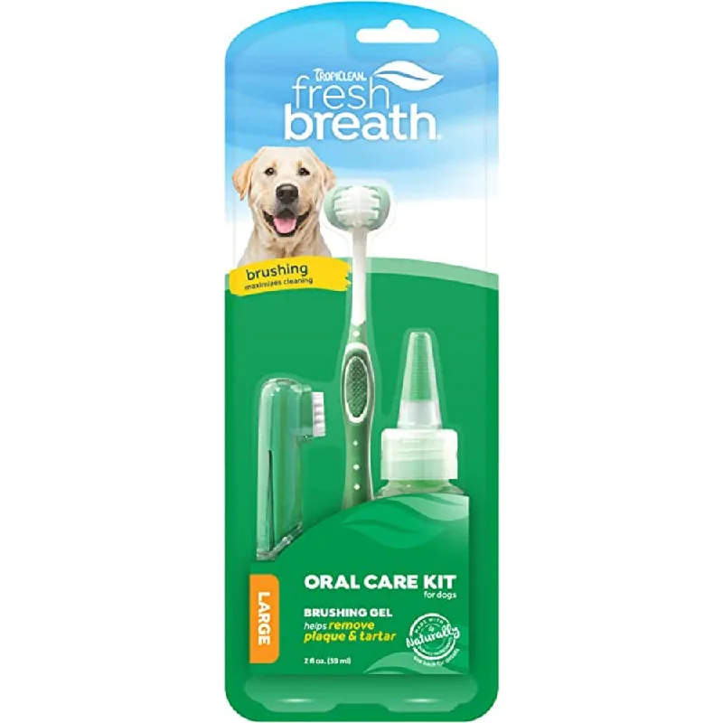 Tropiclean Fresh Breath Oral Care Kit for Large Dogs 2oz