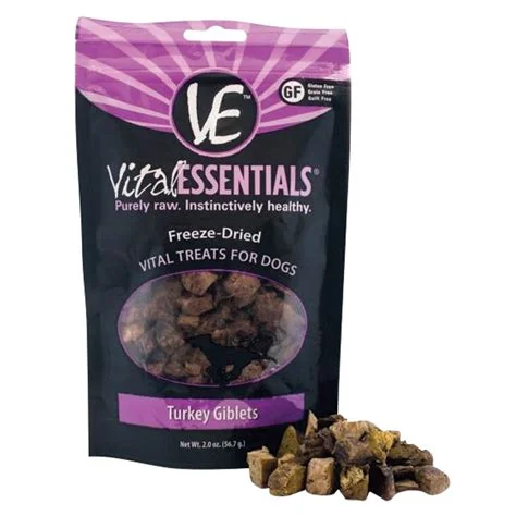 Vital Essentials Dog Turkey Giblets Treat 2oz