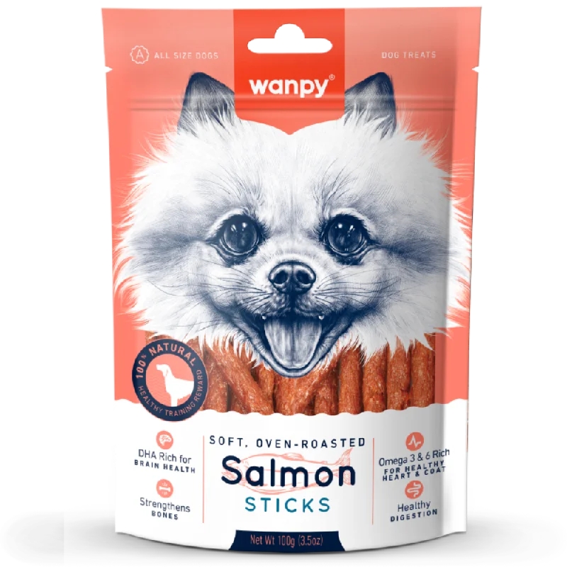 Wanpy Dog Soft Oven-Roasted Salmon Sticks 100g