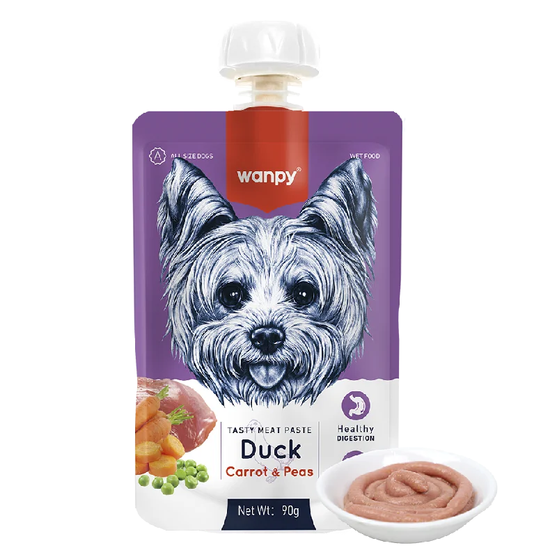 Wanpy Dog Tasty Meat Paste Duck Carrot & Peas 90g