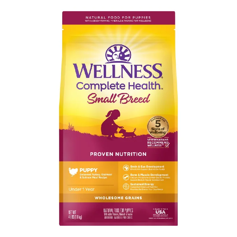 Wellness Dog Complete Health Small Breed Puppy - Turkey, Oatmeal & Salmon Meal 4lb