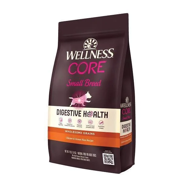 Wellness Dog Core Digestive Health Small Breed Chicken & Brown Rice Recipe 4lb