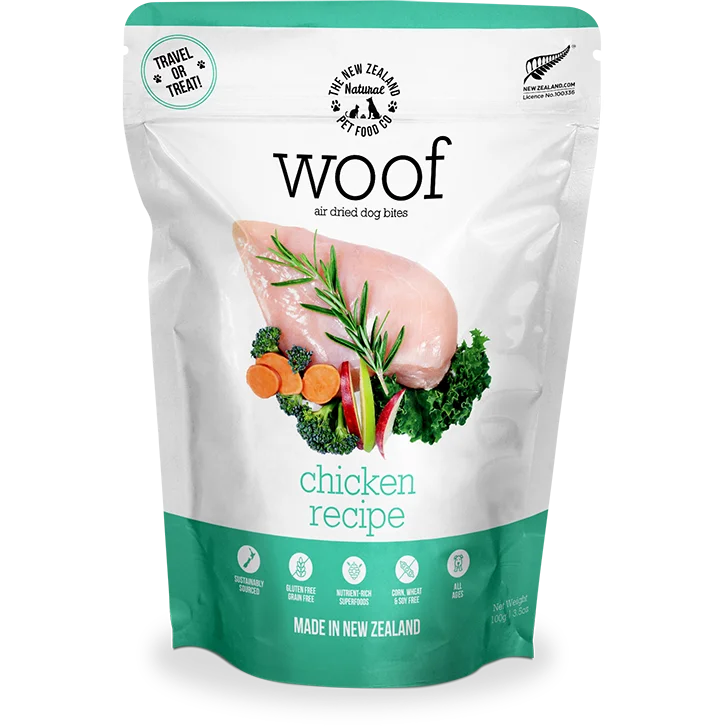 Woof Air-Dried Chicken Dog Treats 100g