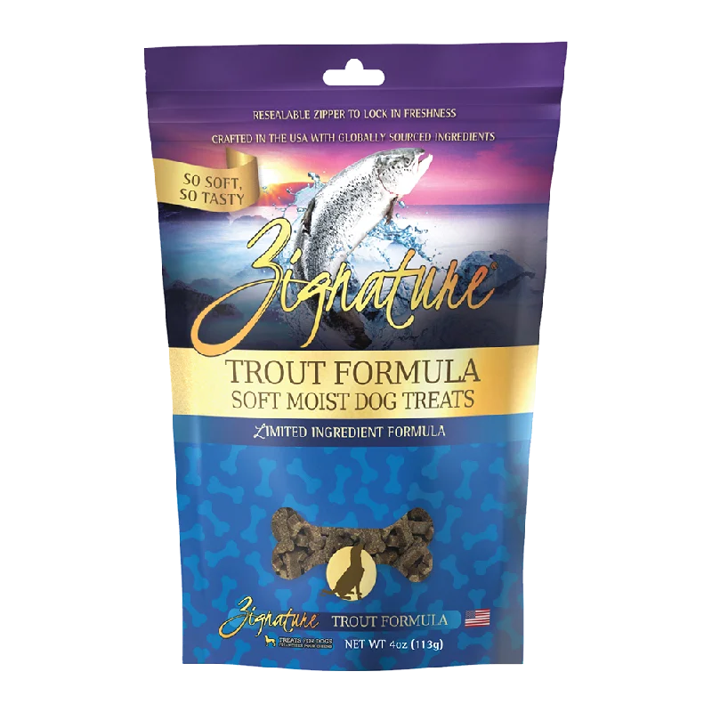 Zignature Dog Treats Soft Moist Trout Formula 113g